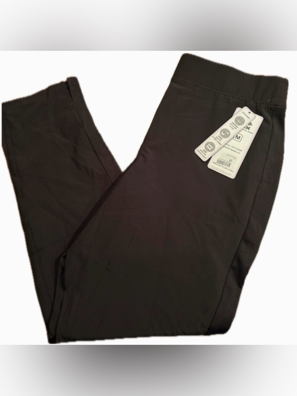 RBX NWT Black Travel Work Pull-On Stretch Pants Size M MSRP $68